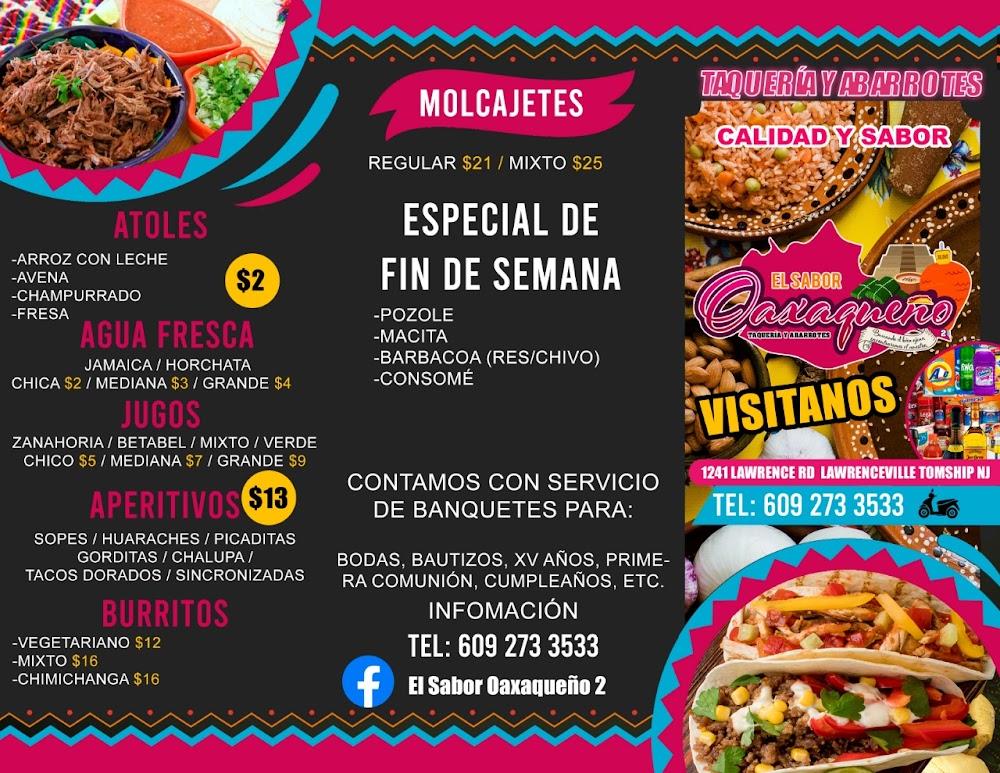 El Sabor Oaxaqueno #2 Menu image 4